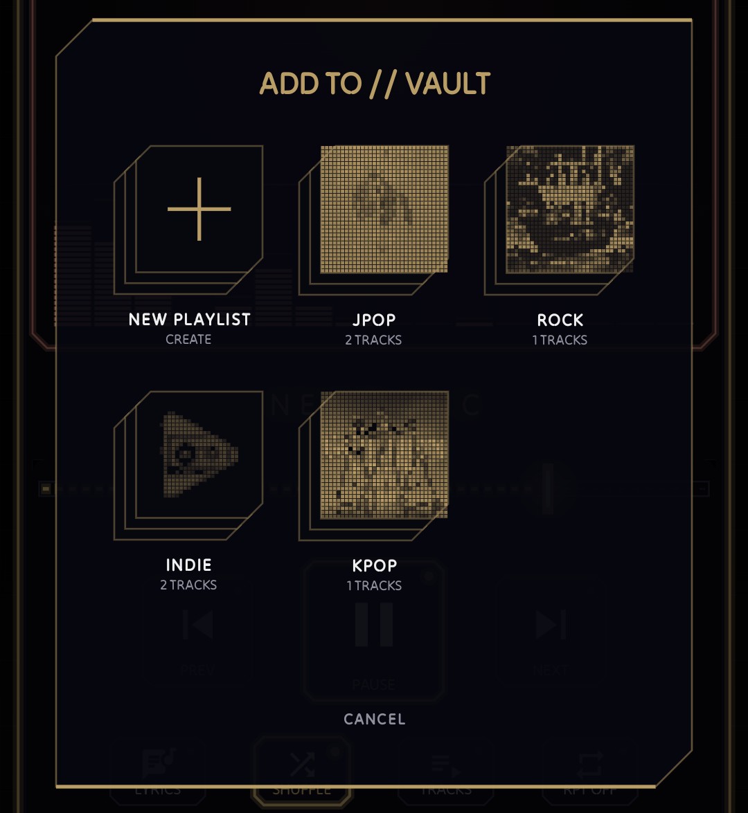Playlist picker in NeoMusic