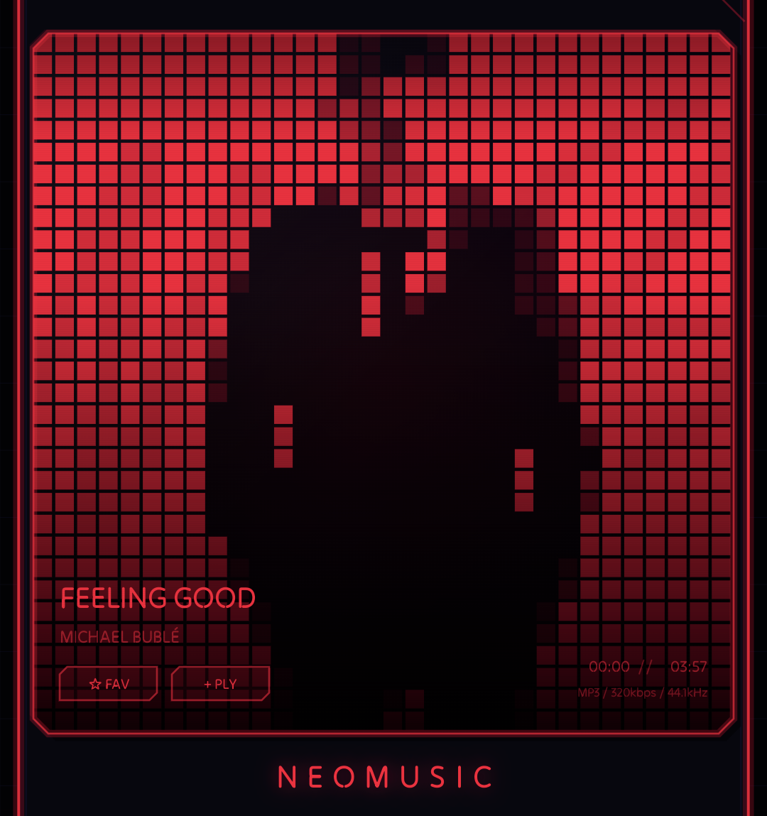 Full-screen artwork view in NeoMusic