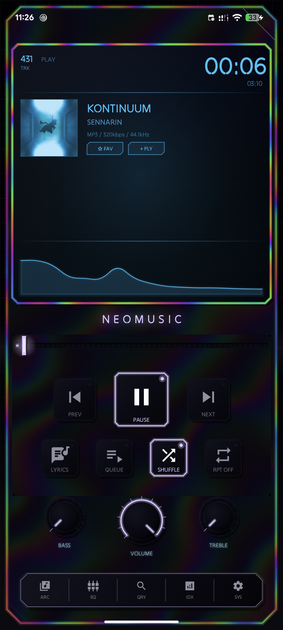 SPECTRA material edition with holographic shimmer in NeoMusic